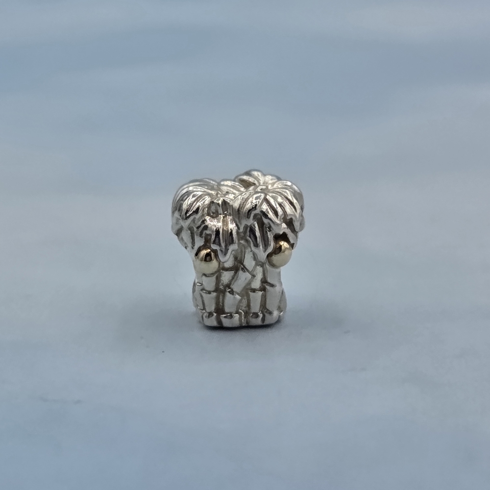 Pandora Silver and Gold Palm Tree Charm